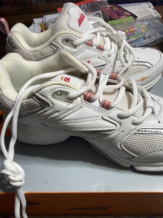 Avia Shoes - Avia White Sneakers with Red Accents for women